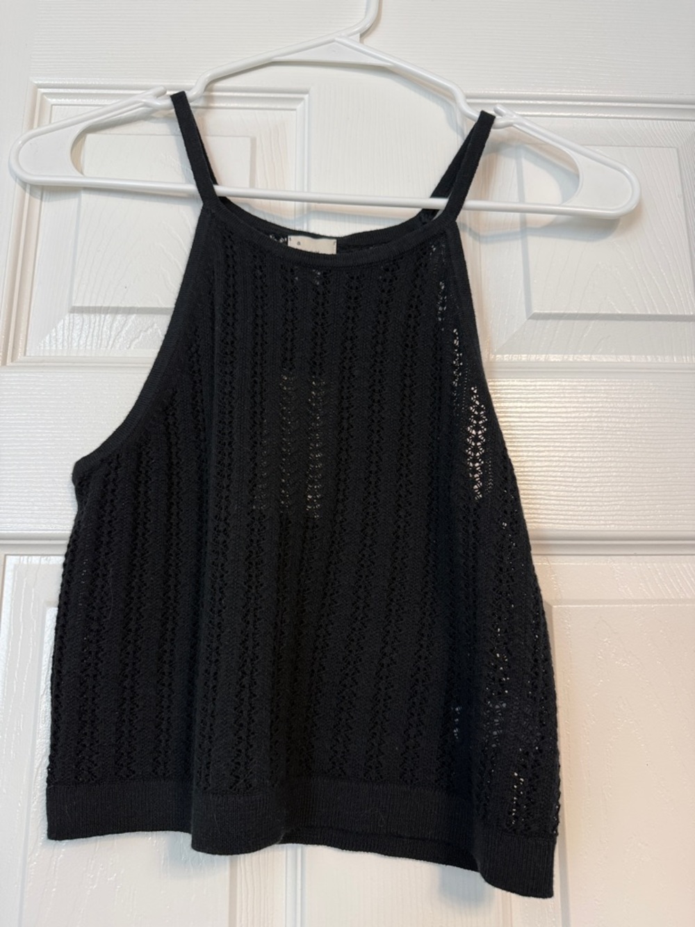 a new day Black Knit Halter Tank Top